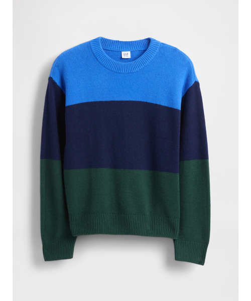 GAP（ギャップ）の「Cashsoft カシミヤタッチ リラックスフィット クルーネックセーター (キッズ)（ニット/セーター・キッズ・マルチ/ネイビー・150cm/140cm/130cm/120cm/110cm/160cm）」の10枚目の写真