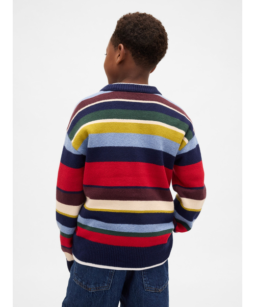 GAP（ギャップ）の「Cashsoft カシミヤタッチ リラックスフィット クルーネックセーター (キッズ)（ニット/セーター・キッズ・マルチ/ネイビー・150cm/140cm/130cm/120cm/110cm/160cm）」の15枚目の写真