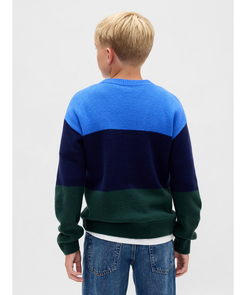 GAP（ギャップ）の「Cashsoft カシミヤタッチ リラックスフィット クルーネックセーター (キッズ)（ニット/セーター・キッズ・マルチ/ネイビー・150cm/140cm/130cm/120cm/110cm/160cm）」の16枚目の写真