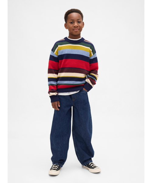 GAP（ギャップ）の「Cashsoft カシミヤタッチ リラックスフィット クルーネックセーター (キッズ)（ニット/セーター・キッズ・マルチ/ネイビー・150cm/140cm/130cm/120cm/110cm/160cm）」の17枚目の写真