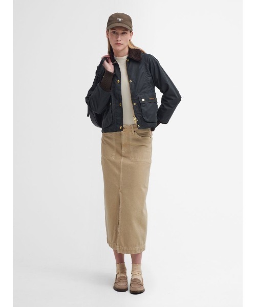 Barbour（バブアー）の「【BEADNELL / ビードネル】ワックス ジャケット（クロップドレングス）（ブルゾン・レディース・グリーン/ブラック/ネイビー・8/10/12）」の4枚目の写真