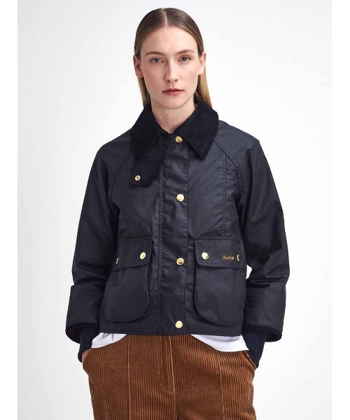 Barbour（バブアー）の「【BEADNELL / ビードネル】ワックス ジャケット（クロップドレングス）（ブルゾン・レディース・グリーン/ブラック/ネイビー・8/10/12）」の14枚目の写真