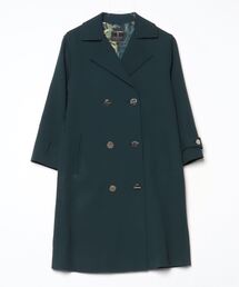 【美品セール】TED BAKER テッドベイカー ロングコート ヨーロッパ製花柄 美品✨テッドベイカー ベルテッド ロングコート ベルト 女優襟 黒 花柄