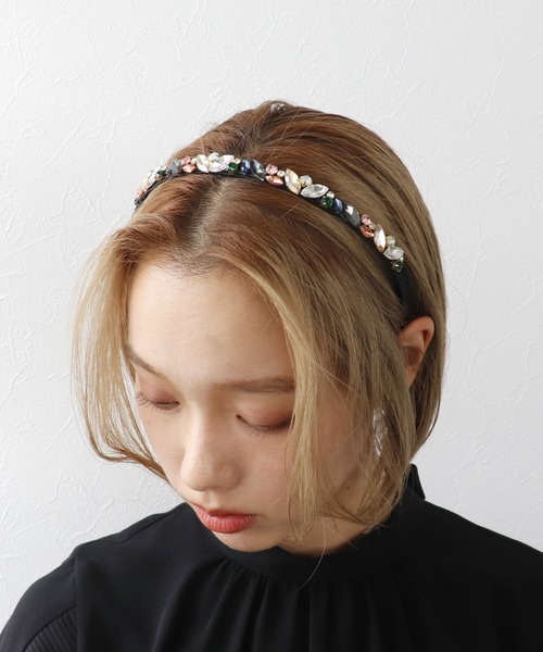 Three Four Time(スリーフォータイム)の「マルチビジュカチューシャ(カチューシャ・レディース・マルチ/クリア・FREE)」の2枚目の写真