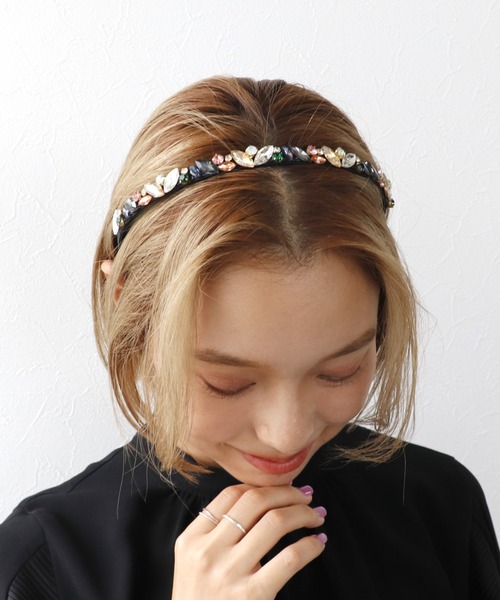 Three Four Time(スリーフォータイム)の「マルチビジュカチューシャ(カチューシャ・レディース・マルチ/クリア・FREE)」の3枚目の写真