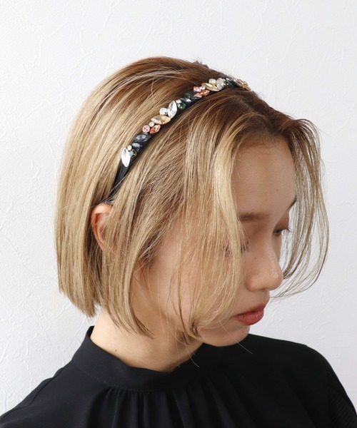 Three Four Time(スリーフォータイム)の「マルチビジュカチューシャ(カチューシャ・レディース・マルチ/クリア・FREE)」の4枚目の写真