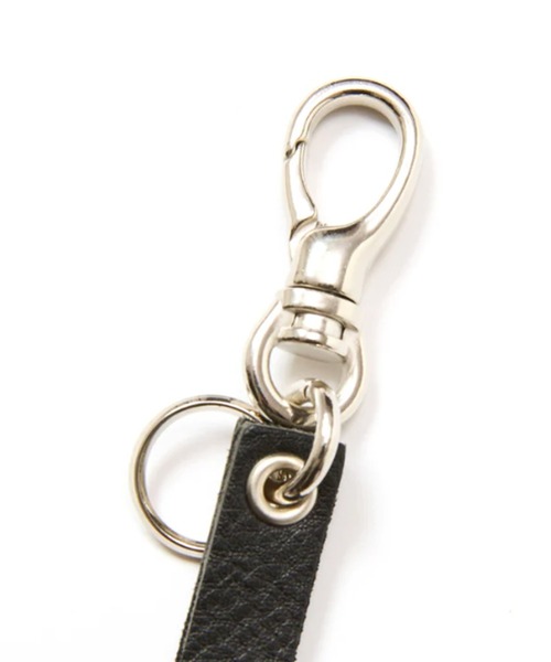 小物 CALEE Round&Pyramid studsleatherkey CALEE/キャリー ROUND & PYRAMID STUDS LEATHER LONG KEY RING