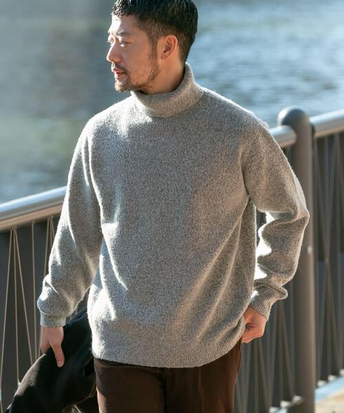 URBAN RESEARCH ROSSO MEN（アーバンリサーチロッソメン）の「ブークレストレッチタートルニット（ニット/セーター・メンズ・グレー系その他/カーキ/ブラック/ブルー/グレー・SMALL/MEDIUM/LARGE/X-LARGE）」の19枚目の写真