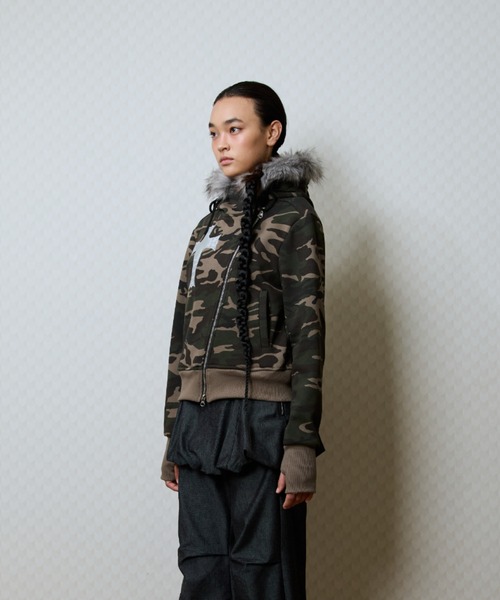 LUVISTRUE(ラヴイズトゥルー)の「GT FUR UNBALANCE HOOD ZIP UP(パーカー・レディース・ブラック/グレー/カモフラージュ・FREE)」の16枚目の写真