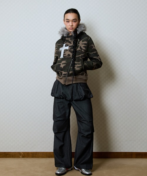 LUVISTRUE(ラヴイズトゥルー)の「GT FUR UNBALANCE HOOD ZIP UP(パーカー・レディース・ブラック/グレー/カモフラージュ・FREE)」の17枚目の写真