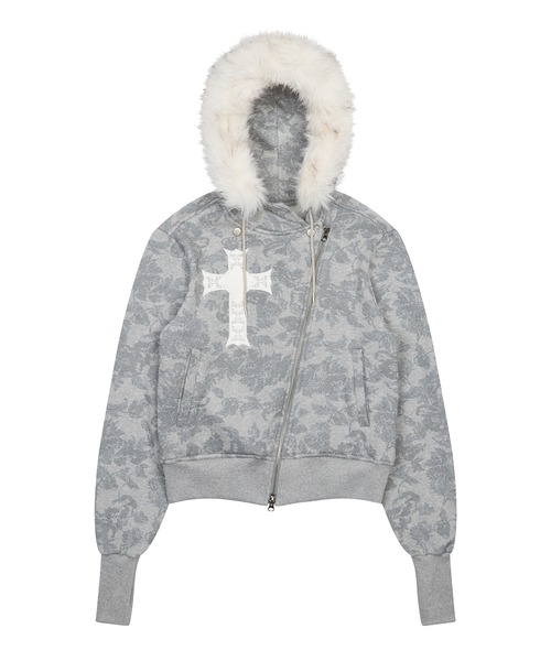 LUVISTRUE(ラヴイズトゥルー)の「GT FUR UNBALANCE HOOD ZIP UP(パーカー・レディース・ブラック/グレー/カモフラージュ・FREE)」の21枚目の写真