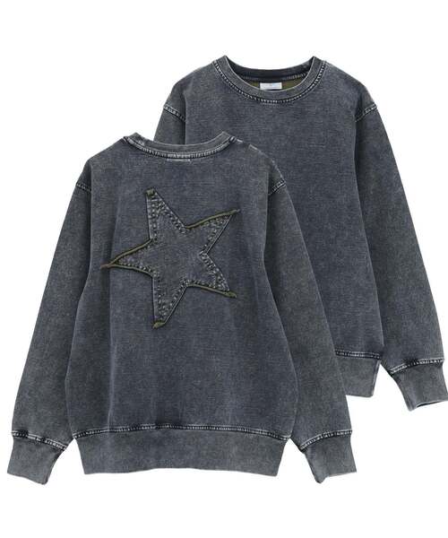 CONVERSE TOKYO（コンバーストウキョウ）の「BACK STAR★ PATCH INDIGO SWEAT（スウェット・レディース・インディゴブルー/ブラック/ライトインディゴブルー・MEDIUM/SMALL）」の3枚目の写真