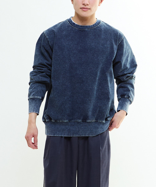 CONVERSE TOKYO（コンバーストウキョウ）の「BACK STAR★ PATCH INDIGO SWEAT（スウェット・レディース・インディゴブルー/ブラック/ライトインディゴブルー・MEDIUM/SMALL）」の10枚目の写真