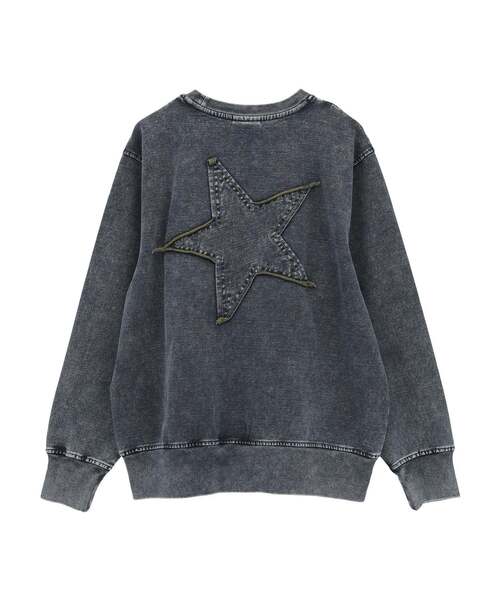 CONVERSE TOKYO（コンバーストウキョウ）の「BACK STAR★ PATCH INDIGO SWEAT（スウェット・レディース・インディゴブルー/ブラック/ライトインディゴブルー・MEDIUM/SMALL）」の20枚目の写真