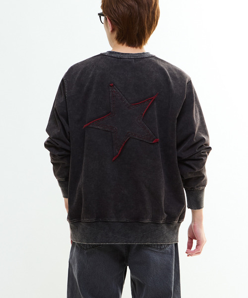 CONVERSE TOKYO（コンバーストウキョウ）の「BACK STAR★ PATCH INDIGO SWEAT（スウェット・レディース・インディゴブルー/ブラック/ライトインディゴブルー・MEDIUM/SMALL）」の12枚目の写真