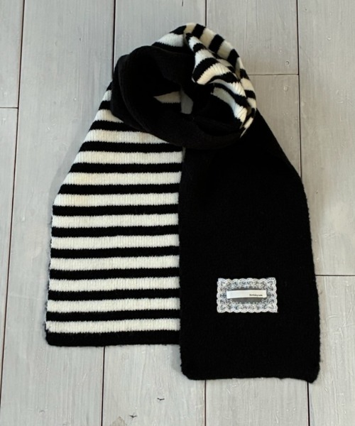 MONCLER ストライプ ニットマフラー MONCLER 国内発送 値下げOK マフラー SCIARPA (MONCLER/マフラー