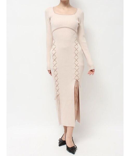 セール】レースアップタイトニットワンピース（ワンピース）｜RESEXXY