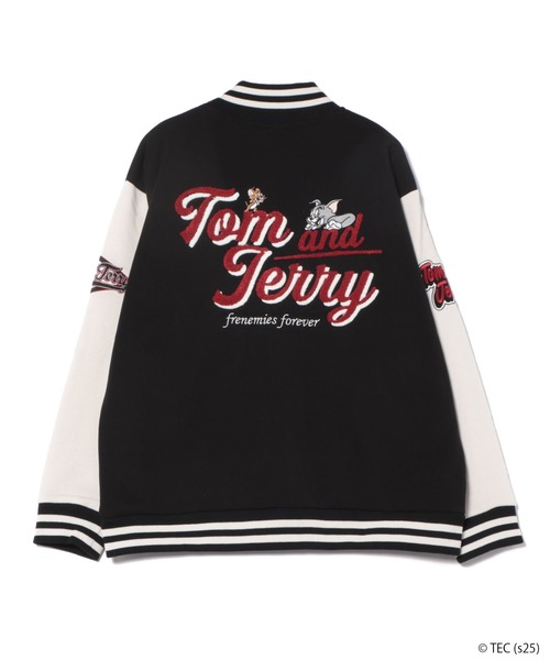 公式】トムとジェリー 裏起毛サガラ刺繍スタジャン（スタジャン