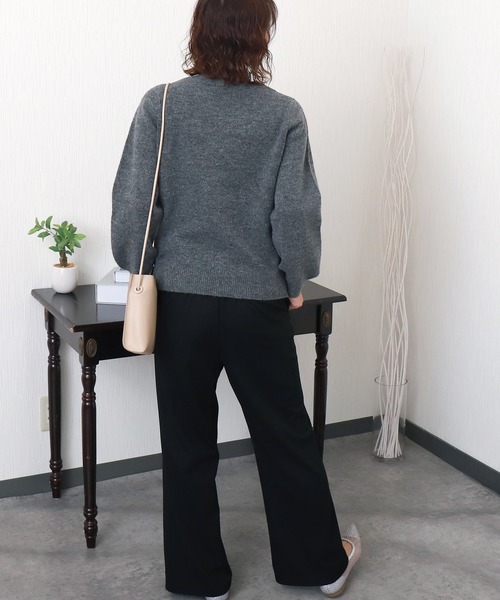 libelle more(リベル モア)の「パール付きダイヤ柄ニットプルオーバー(ニット/セーター・レディース・オフホワイト/チャコールグレー/ベージュ・M)」の18枚目の写真