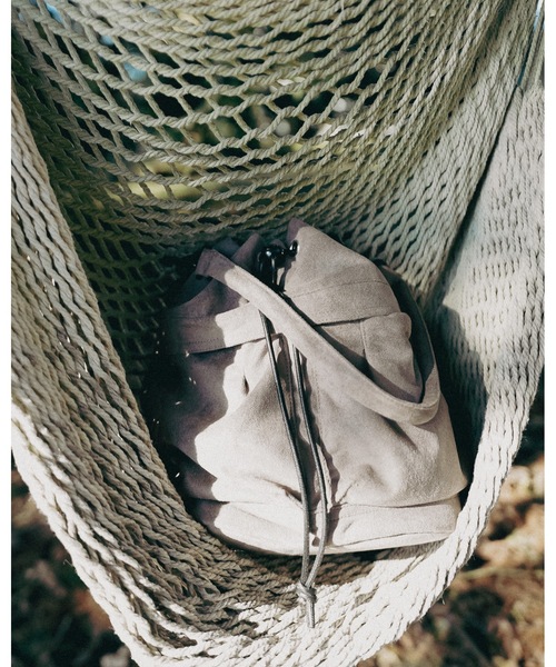 cii（シー）の「KINCHAKU SHOULDER BAG / スエード巾着ショルダーバッグ（ショルダーバッグ・メンズ・ブラック・FREE）」の21枚目の写真