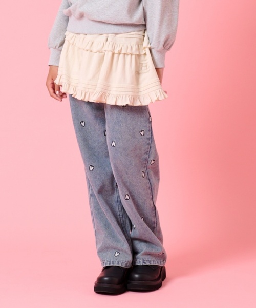 by LOVEiT（バイラビット）の「コール楊柳ティアードスカート（スカート・キッズ・アイボリー/ブラック/ブラウン・140cm/130cm/150cm/120cm/160cm）」の2枚目の写真