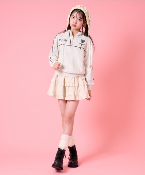 by LOVEiT（バイラビット）の「コール楊柳ティアードスカート（スカート・キッズ・アイボリー/ブラック/ブラウン・140cm/130cm/150cm/120cm/160cm）」の6枚目の写真