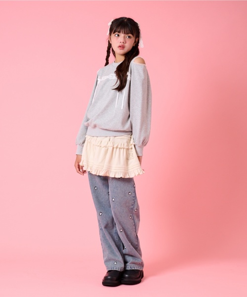 by LOVEiT（バイラビット）の「コール楊柳ティアードスカート（スカート・キッズ・アイボリー/ブラック/ブラウン・140cm/130cm/150cm/120cm/160cm）」の7枚目の写真