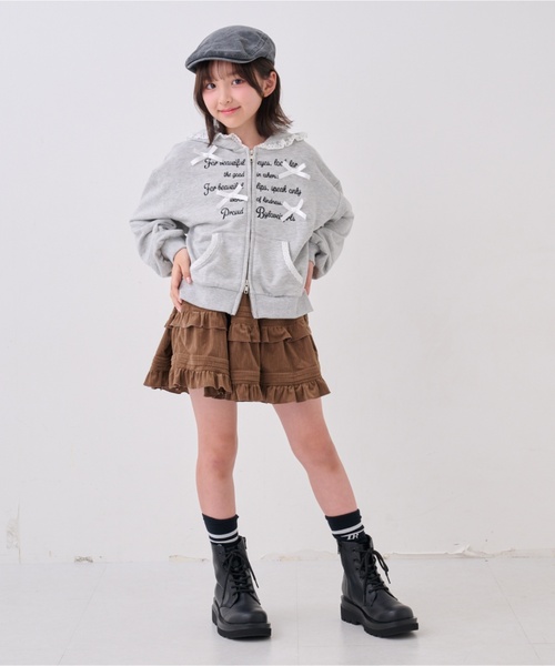 by LOVEiT（バイラビット）の「コール楊柳ティアードスカート（スカート・キッズ・アイボリー/ブラック/ブラウン・140cm/130cm/150cm/120cm/160cm）」の9枚目の写真