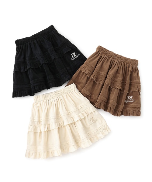 by LOVEiT（バイラビット）の「コール楊柳ティアードスカート（スカート・キッズ・アイボリー/ブラック/ブラウン・140cm/130cm/150cm/120cm/160cm）」の10枚目の写真