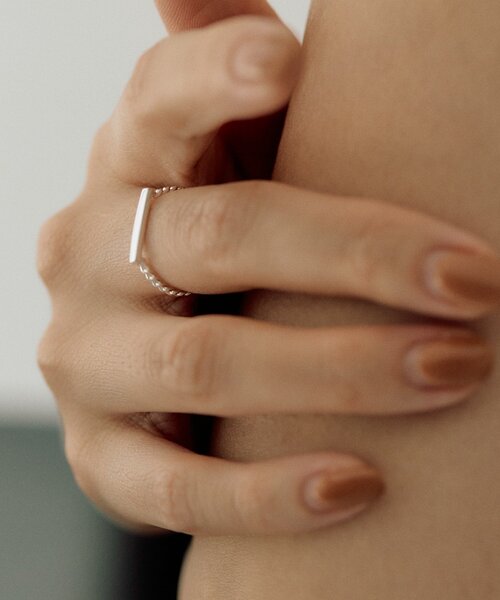 ear PAPILLONNER（イアパピヨネ）の「《スターリングシルバー使用》スリムバーリング（リング・レディース・シルバー系その他4・13）」の9枚目の写真