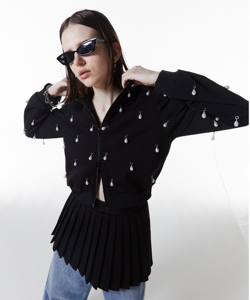 JOSE MOON（ジョゼムーン）の「JOSEMOON JERSEY PLEATED SKIRT/ジョセムーンジャージプリーツスカート（スカート・レディース・ブラック/ネイビー・FREE）」の15枚目の写真