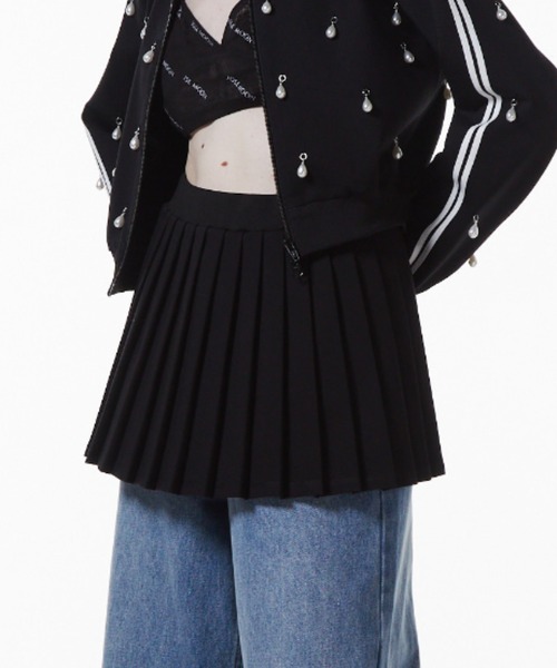 JOSE MOON（ジョゼムーン）の「JOSEMOON JERSEY PLEATED SKIRT/ジョセムーンジャージプリーツスカート（スカート・レディース・ブラック/ネイビー・FREE）」の16枚目の写真