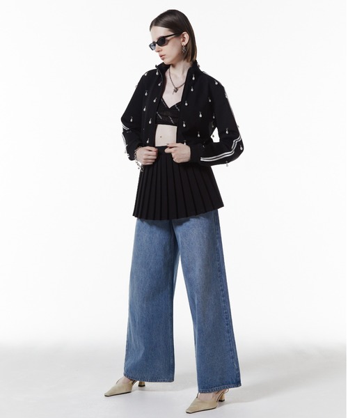 JOSE MOON（ジョゼムーン）の「JOSEMOON JERSEY PLEATED SKIRT/ジョセムーンジャージプリーツスカート（スカート・レディース・ブラック/ネイビー・FREE）」の12枚目の写真