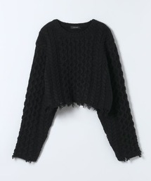 JEANASIS | クラッシュケーブルショートプルオーバー/603987(ニット/セーター)