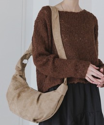 Faux Leather 2-Way Croissant-Shaped Shoulder Bag / フェイクレザー 2WAY クロワッサン型 ショルダーバッグ