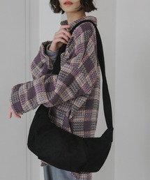 Faux Leather 2-Way Croissant-Shaped Shoulder Bag / フェイクレザー 2WAY クロワッサン型 ショルダーバッグ