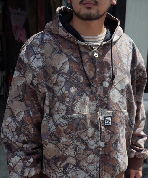 OBEY(オベイ)の「OBEY / オベイ GLEN ZIP UP JACKET(ブルゾン・メンズ・ブラウン・LARGE/MEDIUM)」の2枚目の写真