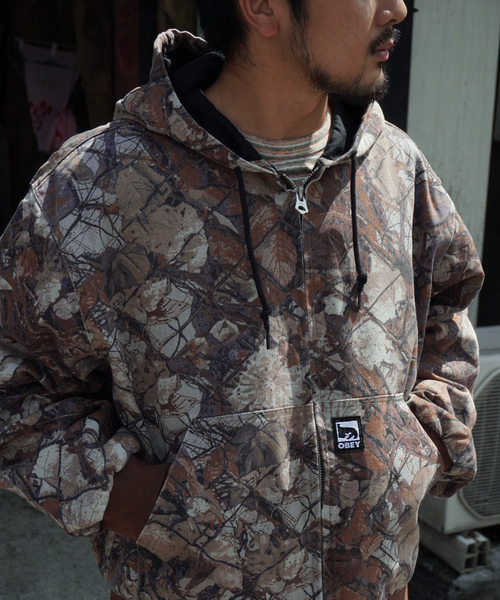 OBEY(オベイ)の「OBEY / オベイ GLEN ZIP UP JACKET(ブルゾン・メンズ・ブラウン・LARGE/MEDIUM)」の4枚目の写真