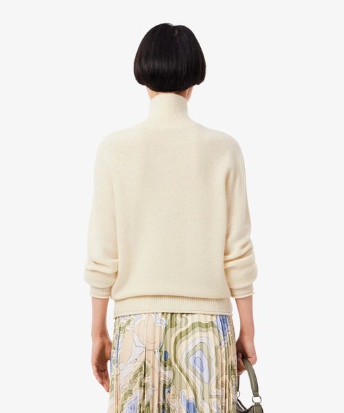 LACOSTE（ラコステ）の「3Dニッティングハーフボタンハイネック ウールニットポロセーター（ニット/セーター・レディース・グレー/オフホワイト・34/40/38/36）」の10枚目の写真