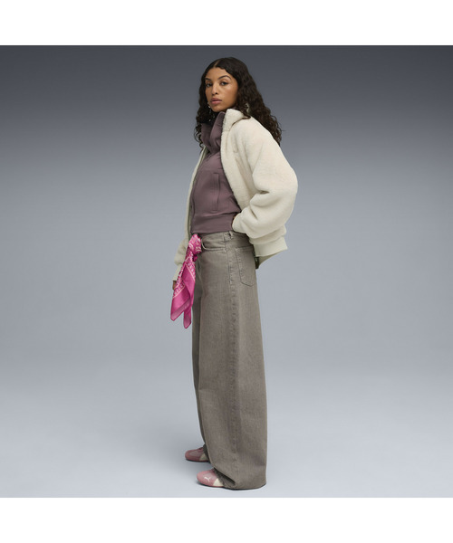 PUMA（プーマ）の「PUMA プーマ ウィメンズ ワードローブ ESS ソフト フリース ジャケット（ナイロンジャケット・レディース・オフホワイト/ダークグレー・SMALL/X-LARGE/LARGE/MEDIUM）」の11枚目の写真