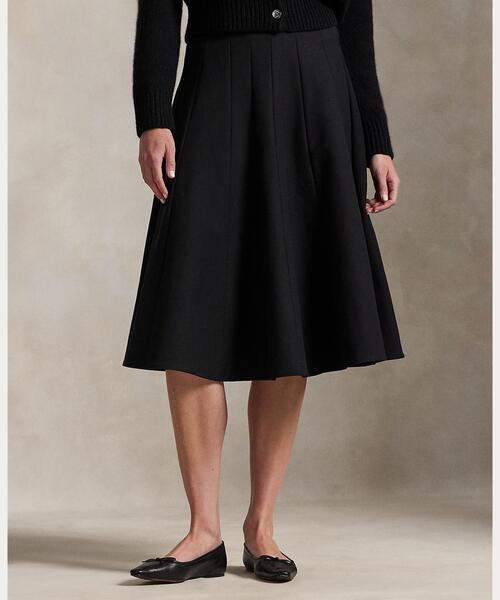 POLO RALPH LAUREN（ポロ ラルフ ローレン）の「ギャバジン Aライン スカート（スカート・レディース・ブラック系1・12/10/00/0/8/6/4/2/14）」の4枚目の写真