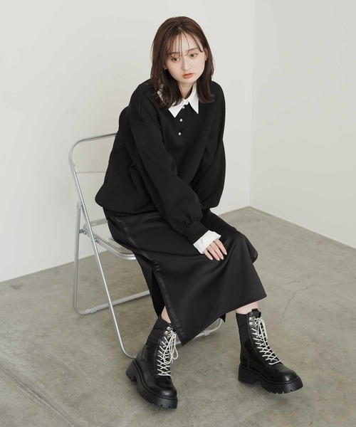 Bulue.(ブルー)の「【Bulue.】2wayデザイン レースアップブーツ(ブーツ・レディース・ブラック・37/38/39/40)」の17枚目の写真