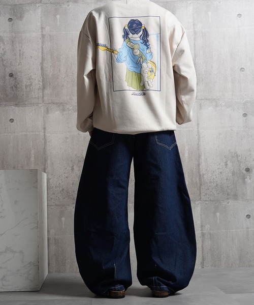 1111clothing(ワンフォークロージング)の「バレルレッグジーンズ ワイドパンツ / Barrel Leg Jeans Wide Pants(デニムパンツ・メンズ・ブラック/ネイビー/インディゴブルー・S/M/L)」の16枚目の写真