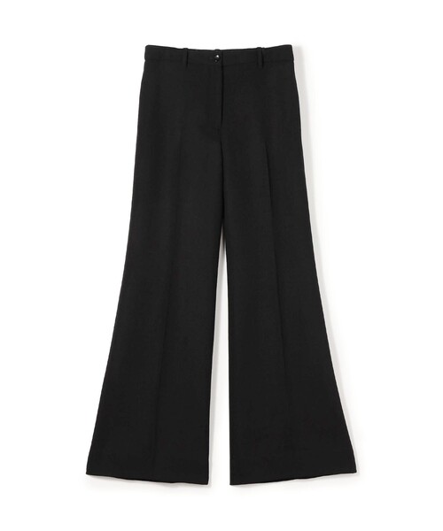 DES PRES（デ・プレ）の「ナチュラルストレッチウール セミフレアパンツ（スラックス・レディース・ブラウン/ブラック・36/32/34）」の2枚目の写真