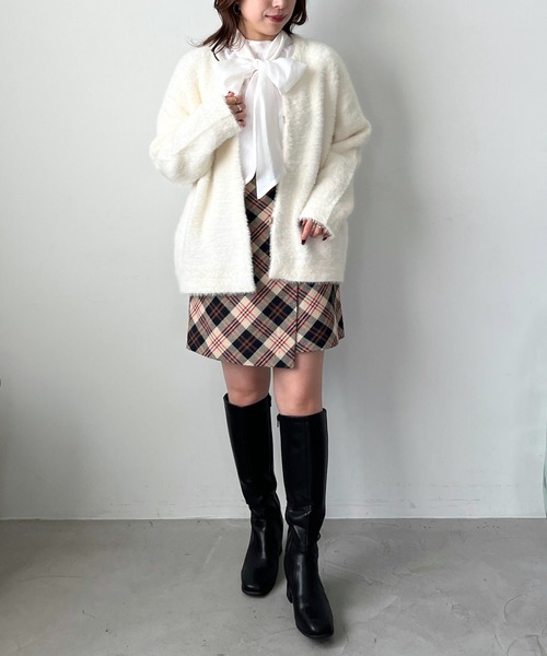 31 Sons de mode（トランテアン　ソン　ドゥ　モード）の「スクエアトゥヒールロングブーツ/31503（ブーツ・レディース・ブラウン/ベージュ/グレー/ブラック・L/LL/S/M/3L）」の12枚目の写真