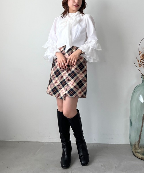 31 Sons de mode（トランテアン　ソン　ドゥ　モード）の「スクエアトゥヒールロングブーツ/31503（ブーツ・レディース・ブラウン/ベージュ/グレー/ブラック・L/LL/S/M/3L）」の11枚目の写真