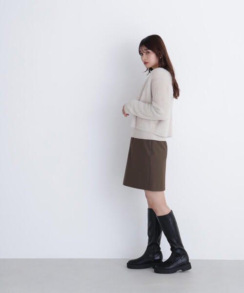 NATURAL BEAUTY BASIC（ナチュラルビューティーベーシック）の「◇【sweet掲載】【ちょうど、いい服】“ふわ＆リブ”アンサンブルニット（カーディガン/ボレロ・レディース・ブラウン/ライトグリーン/ベージュ/イエロー・FREE）」の12枚目の写真