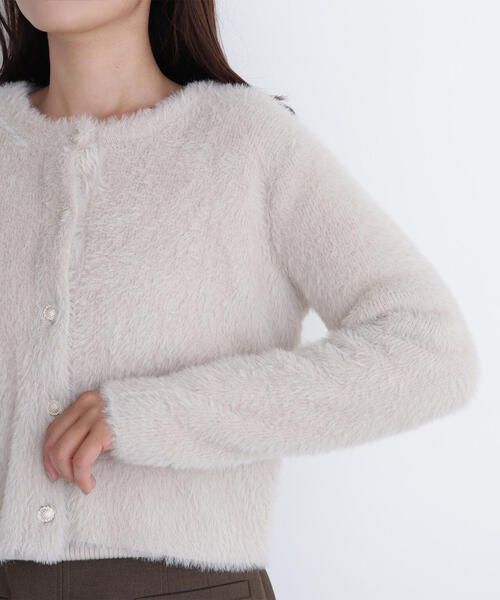 NATURAL BEAUTY BASIC（ナチュラルビューティーベーシック）の「◇【sweet掲載】【ちょうど、いい服】“ふわ＆リブ”アンサンブルニット（カーディガン/ボレロ・レディース・ブラウン/ライトグリーン/ベージュ/イエロー・FREE）」の18枚目の写真