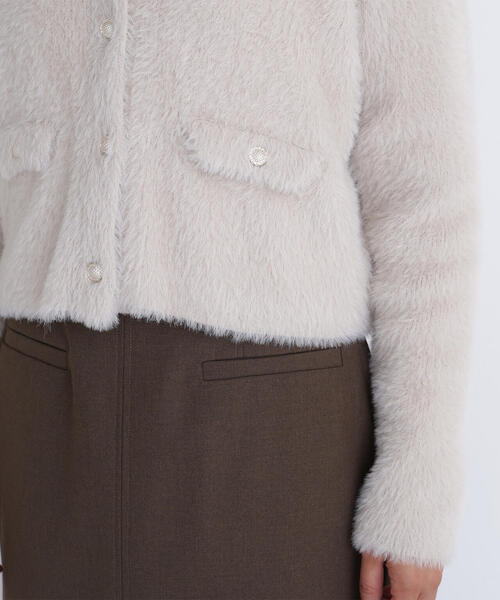 NATURAL BEAUTY BASIC（ナチュラルビューティーベーシック）の「◇【sweet掲載】【ちょうど、いい服】“ふわ＆リブ”アンサンブルニット（カーディガン/ボレロ・レディース・ブラウン/ライトグリーン/ベージュ/イエロー・FREE）」の21枚目の写真