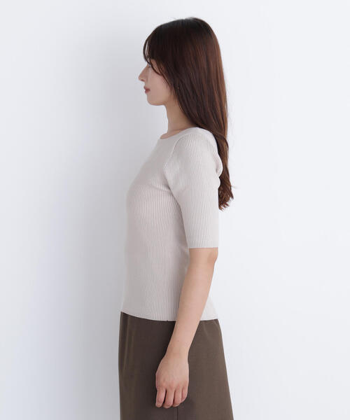 NATURAL BEAUTY BASIC（ナチュラルビューティーベーシック）の「◇【sweet掲載】【ちょうど、いい服】“ふわ＆リブ”アンサンブルニット（カーディガン/ボレロ・レディース・ブラウン/ライトグリーン/ベージュ/イエロー・FREE）」の22枚目の写真